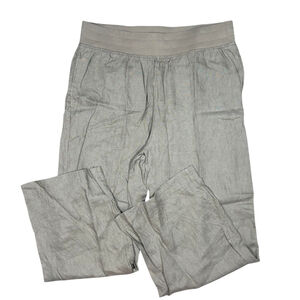 Soft Surroundings Aliso Point Linen Wide Leg Pants‎ Size Large Tan